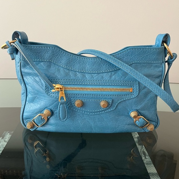 Balenciaga Handbags - Balenciaga Classic Hip Crossbody Bag in Bright Blue with Gold Hardware